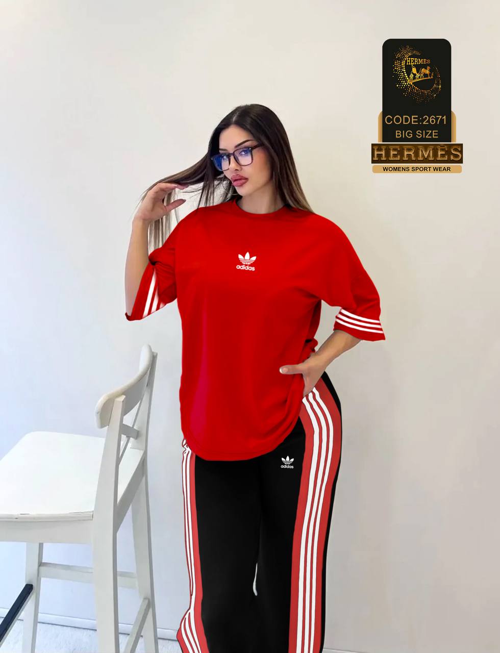 ست تیشرت شلوار فوق بیگ سایز