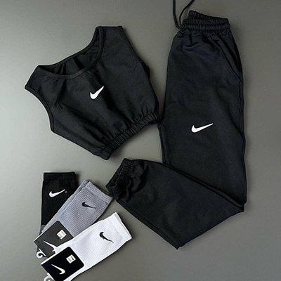 ست دو تیکه نیم تنه شلوار طرح NIKE