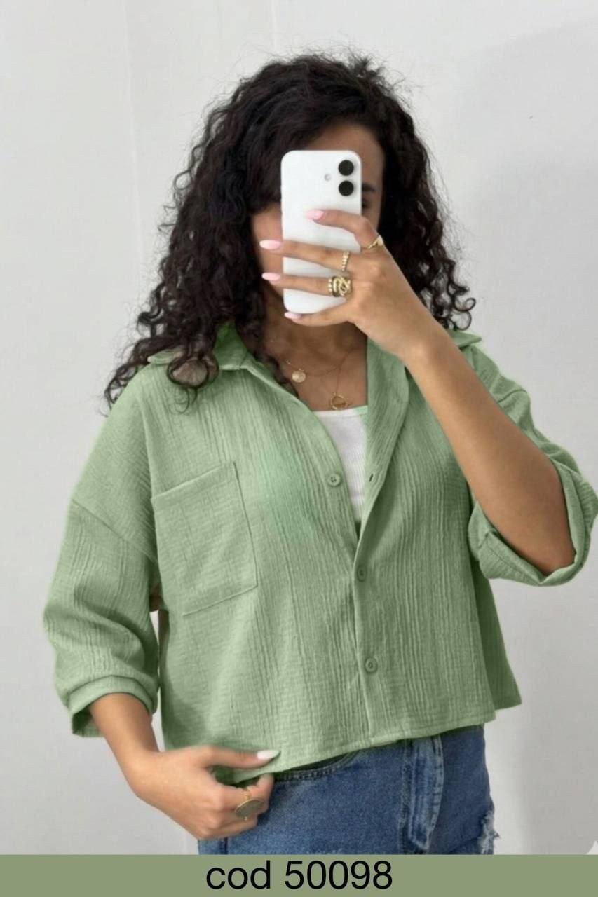 شومیز تک جیب باکسی