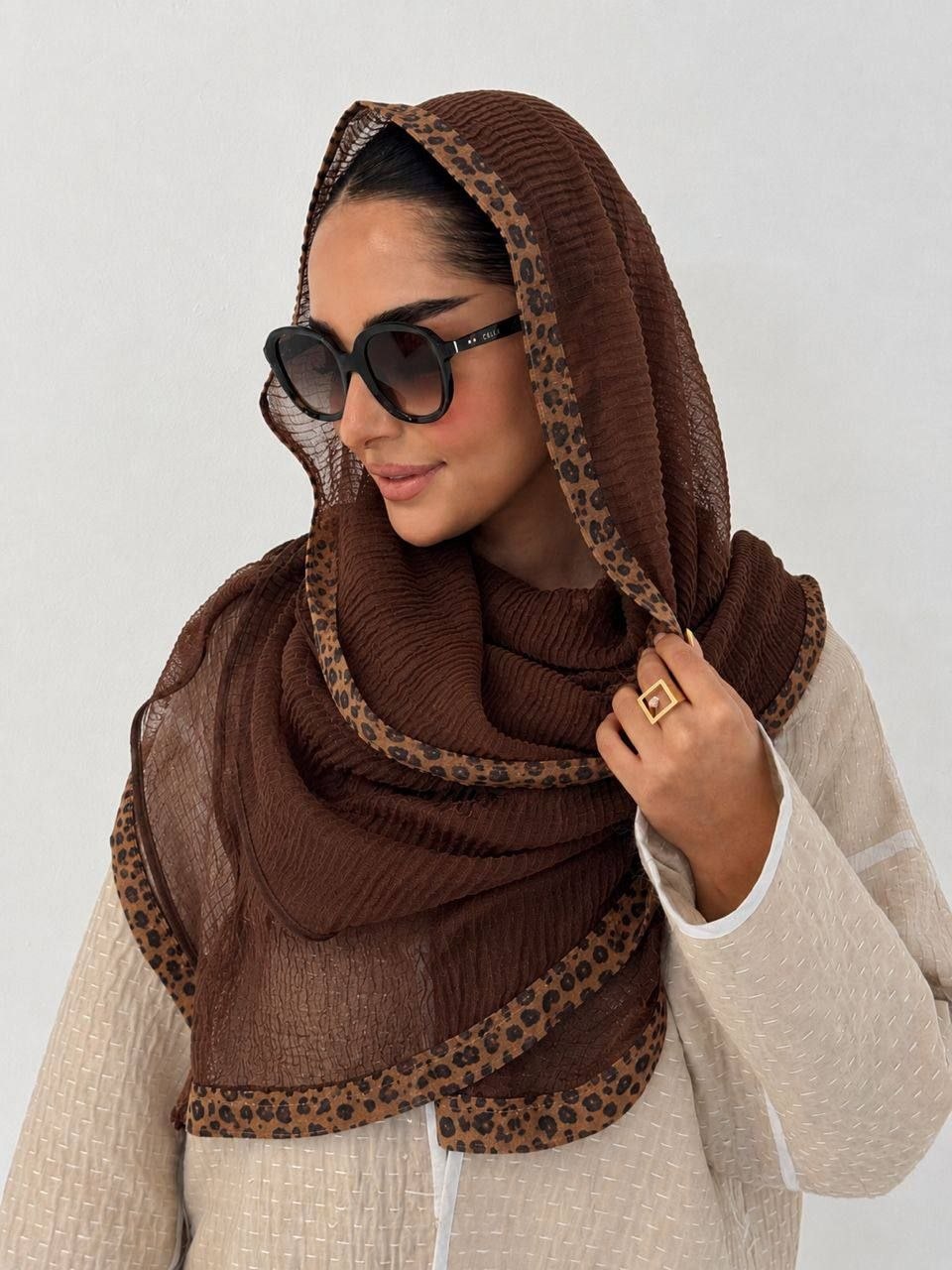 شال دورگان پلنگی madam