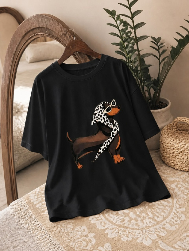پک تیشرت باکسی طرح هاپو