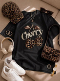 تیشرت باکسی طرح cherry