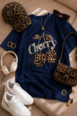 تیشرت باکسی طرح cherry