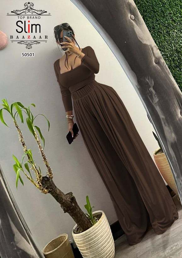 ست کراپ شلوار پیله دار فول بگ SLIM