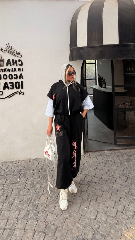 ست ۳ تیکه وست تیشرت شلوار پاییزه TETIS