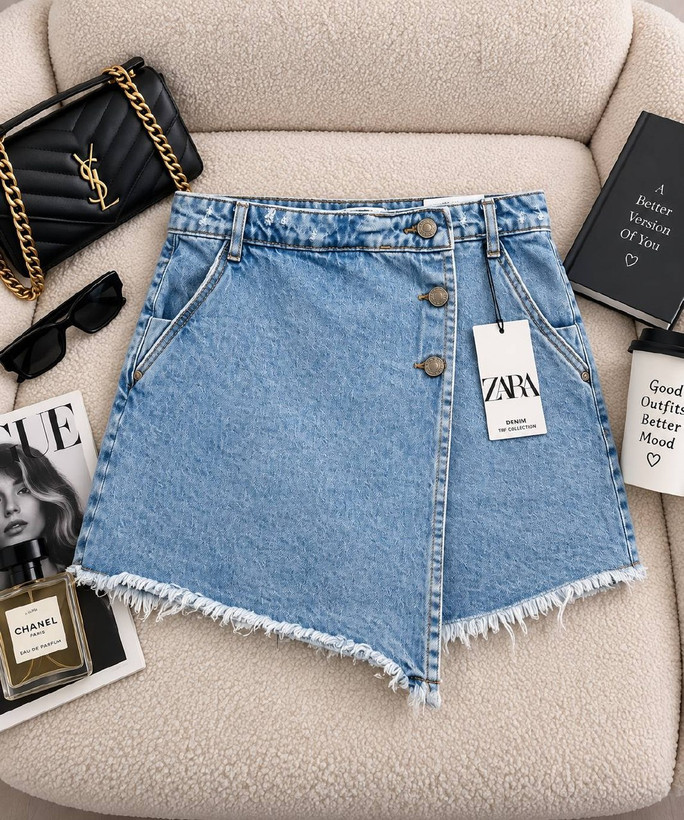 دامن شلوارکی جین وارداتی🇹🇷slim